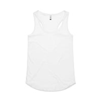 As Colour Women's yes racerback singlet 4045 Casual Wear As Colour WHITE XSM 