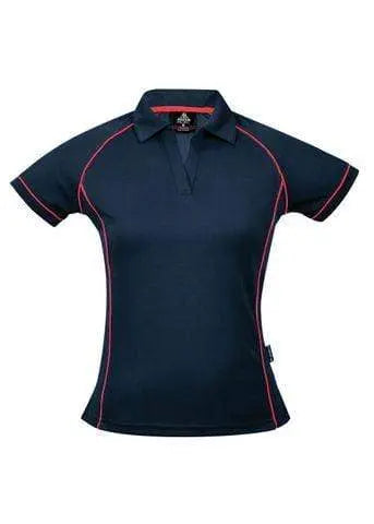 Aussie Pacific Ladies Endeavour Polo Shirt 2310 Casual Wear Aussie Pacific Navy/Fluro Orange 6 