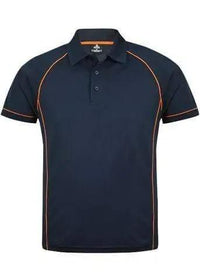 Aussie Pacific Men's Endeavour Work Polo Shirt 1310 Casual Wear Aussie Pacific Navy/Fluro Orange S 