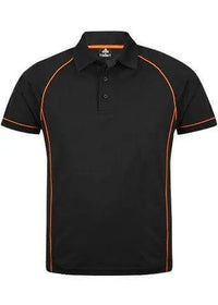 Aussie Pacific Men's Endeavour Work Polo Shirt 1310 Casual Wear Aussie Pacific Black/Fluro Orange S 