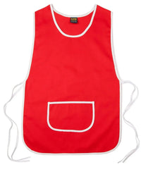 Australian Industrial Wear Hospitality & Chefwear Red/White Ladies' Smock Apron AP05