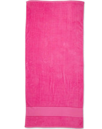 Terry Velour Beach Towel TW04A Work Wear Australian Industrial Wear 75cm x 150cm Hot pink 