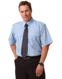 BENCHMARK Unisex Epaulette Short Sleeve BS06S Metro Workwear.