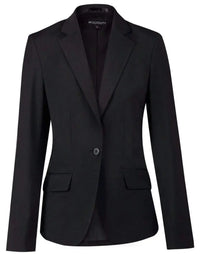 BENCHMARK Ladies’ Wool Blend Stretch One Button Cropped Jacket M9201 Metro Workwear.