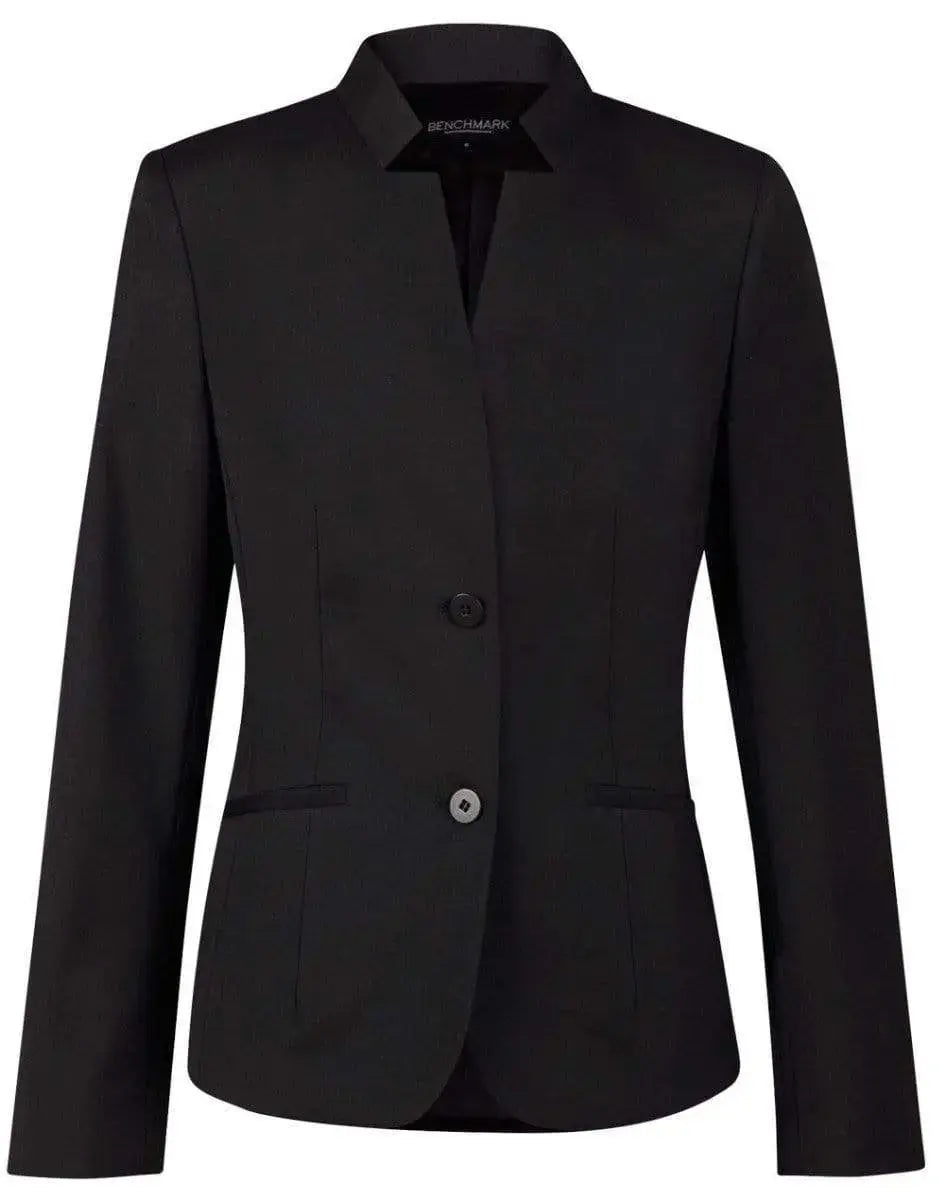 BENCHMARK Ladies’ Wool Blend Stretch Reverse Lapel Jacket M9202 Metro Workwear.