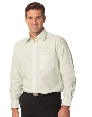 BENCHMARK Men's Balance Stripe Long Sleeve Shirt M7232 Metro Workwear.