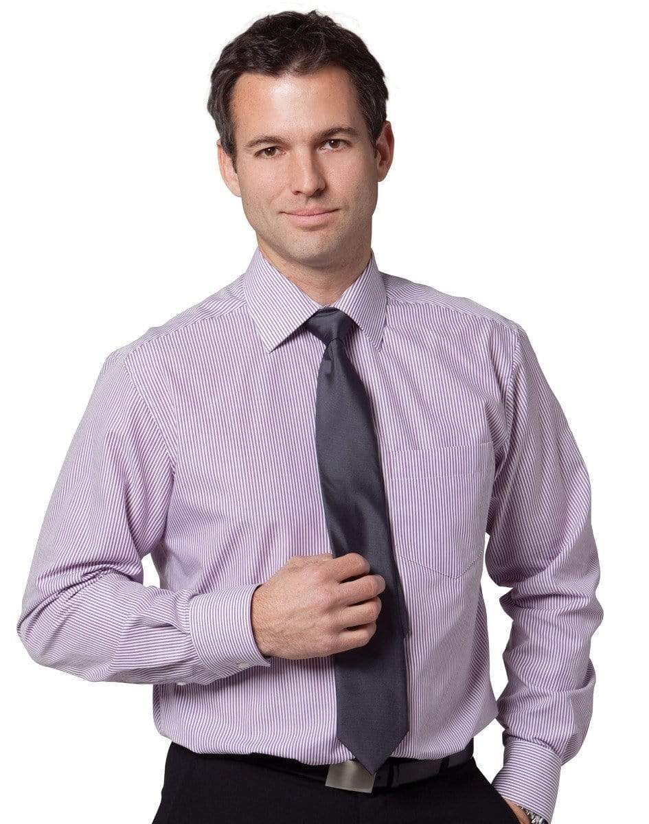 BENCHMARK Men's Balance Stripe Long Sleeve Shirt M7232 Metro Workwear.