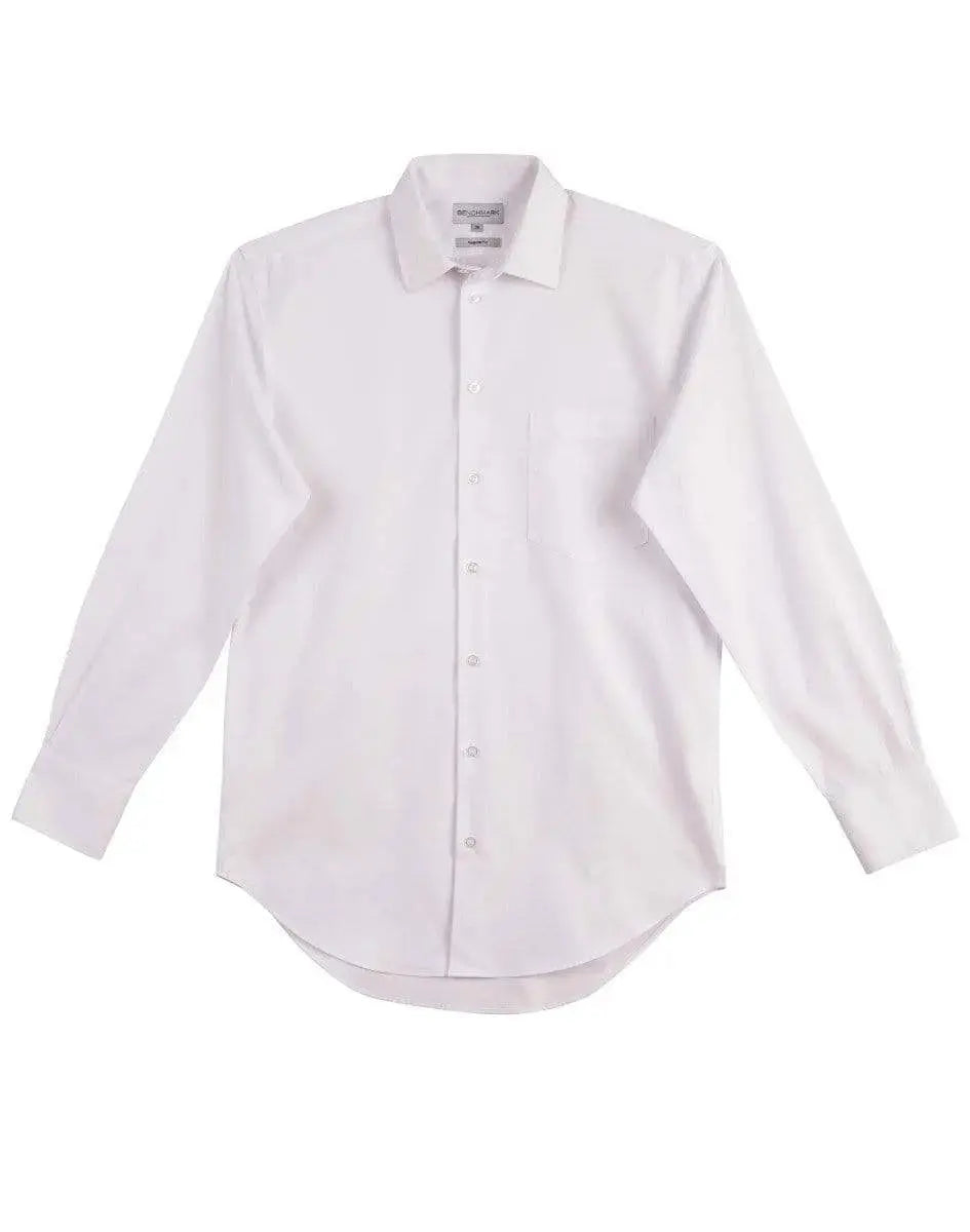 BENCHMARK Men's CVC Oxford Long Sleeve Shirt M7040L Metro Workwear.