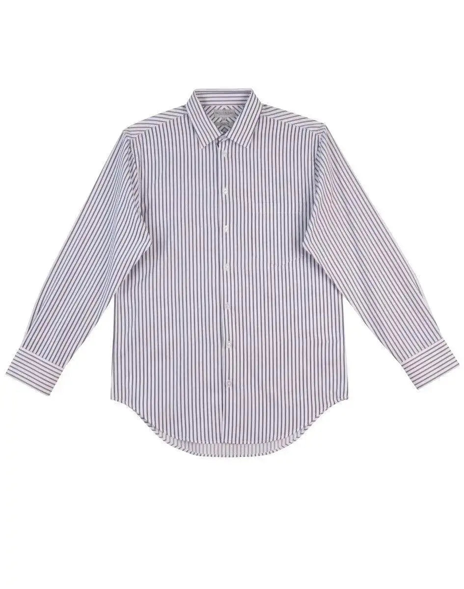 BENCHMARK Men's Executive Sateen Stripe Long Sleeve Shirt M7310L Metro Workwear.
