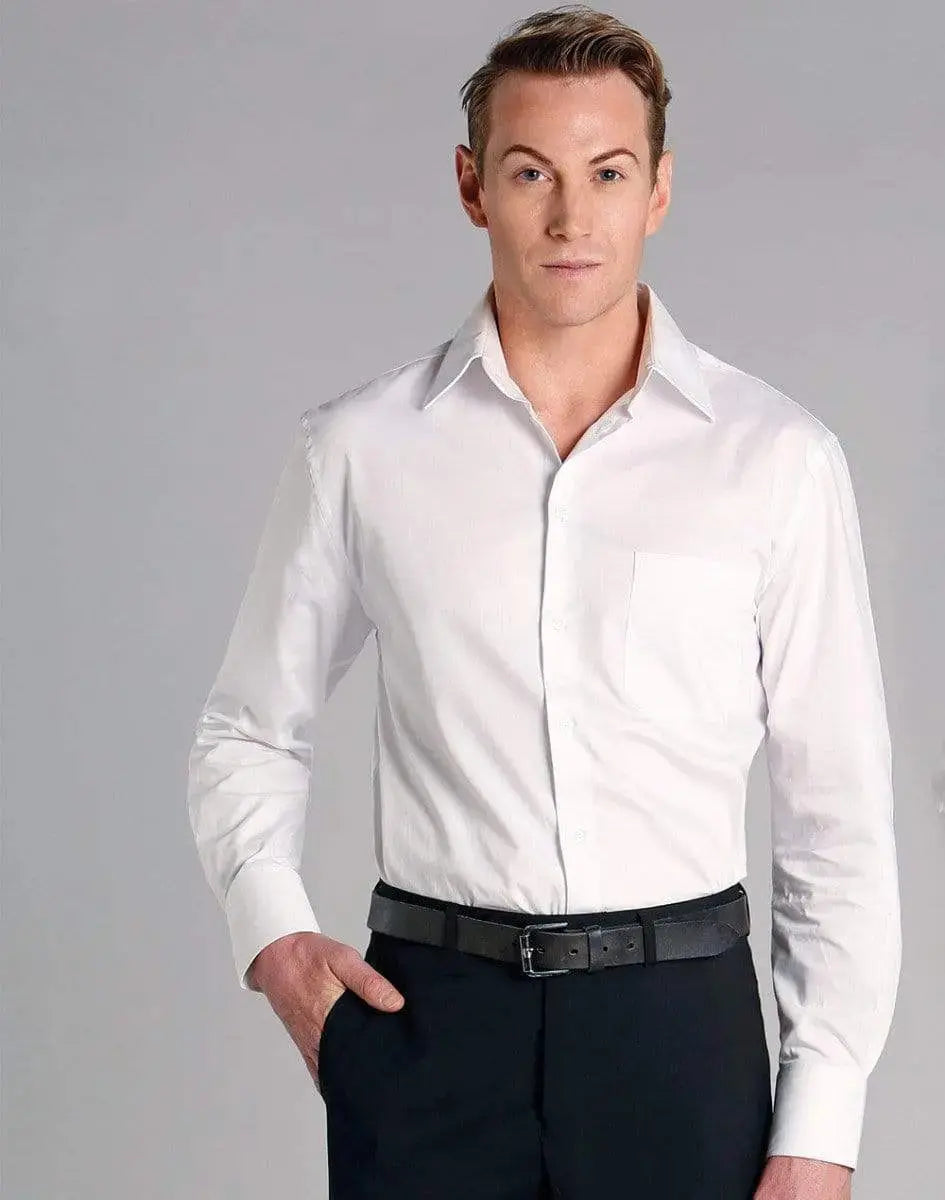 BENCHMARK Men's Fine Twill Long Sleeve Shirt M7030L Metro Workwear.