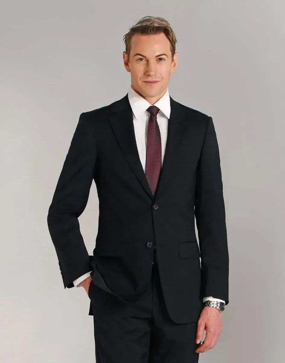 BENCHMARK Men's Wool Blend Stretch Two Buttons Jacket M9100 Metro Workwear.