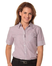 BENCHMARK Women's Balance Stripe Short Sleeve Shirt  M8234 Metro Workwear.