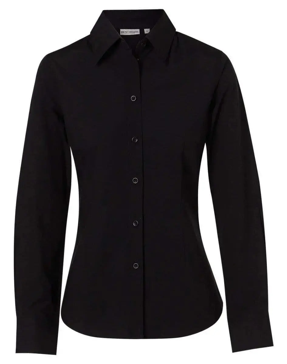BENCHMARK Women's Cotton/Poly Stretch Long Sleeve Shirt M8020L Metro Workwear.