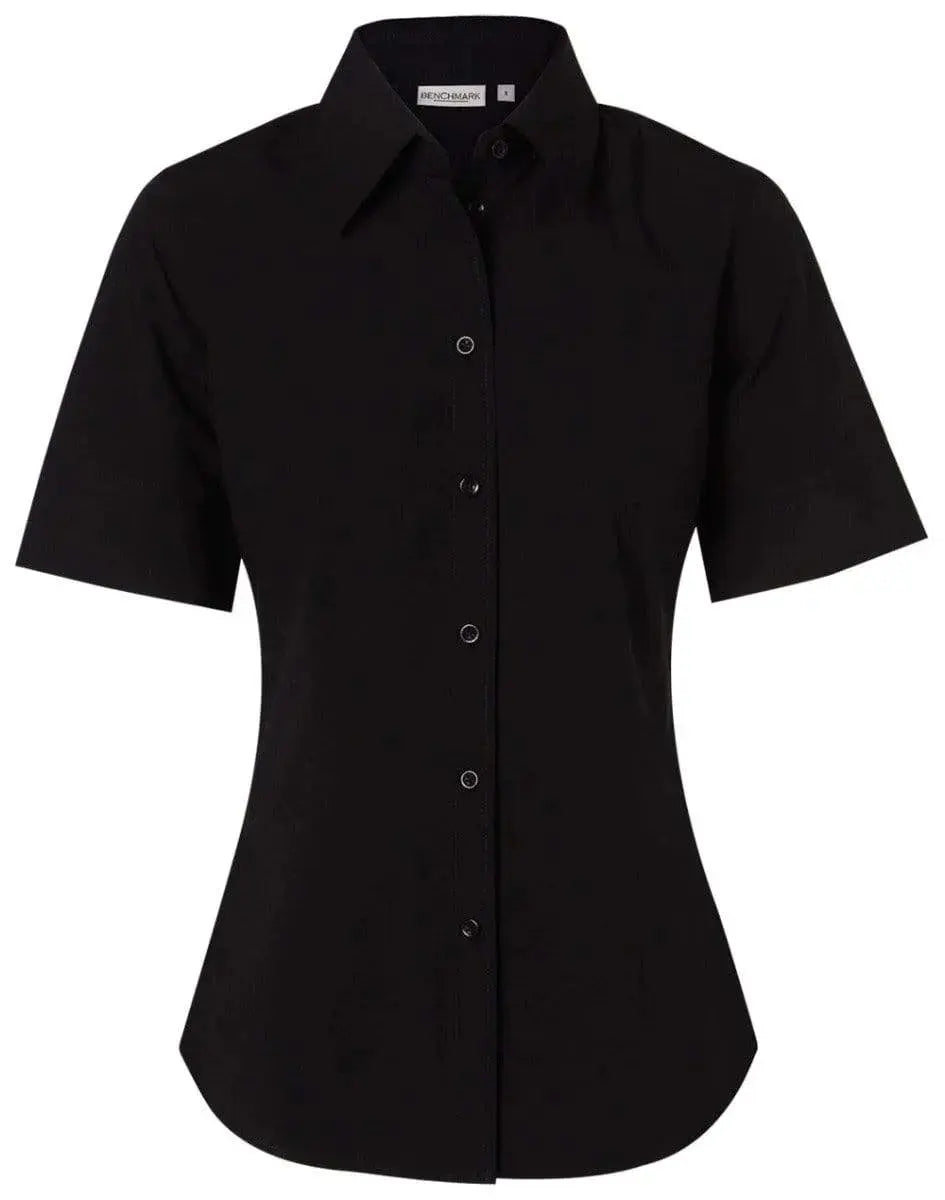 BENCHMARK Women's Cotton/Poly Stretch Sleeve Shirt M8020S Metro Workwear.