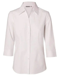 BENCHMARK Women's Fine Twill 3/4 Sleeve Shirt M8030Q Metro Workwear.