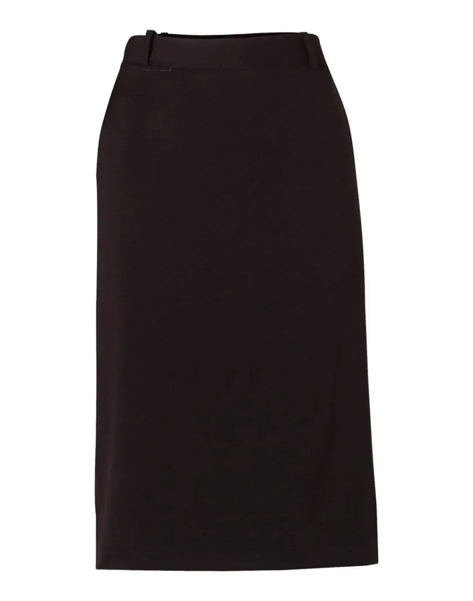 BENCHMARK Women's Poly/Viscose Stretch Twill Flexi Waist A-line Utility Lined Skirt M9478 Metro Workwear.