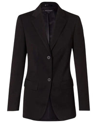 BENCHMARK Women's Poly/Viscose Stretch Two Buttons Mid Length Jacket M9206 Metro Workwear.