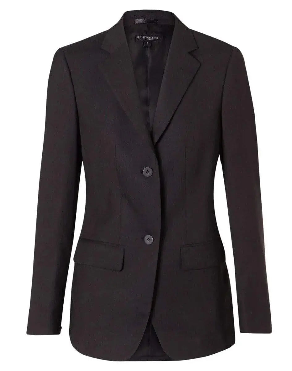 BENCHMARK Women's Poly/Viscose Stretch Two Buttons Mid Length Jacket M9206 Metro Workwear.