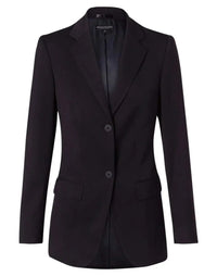BENCHMARK Women's Poly/Viscose Stretch Two Buttons Mid Length Jacket M9206 Metro Workwear.