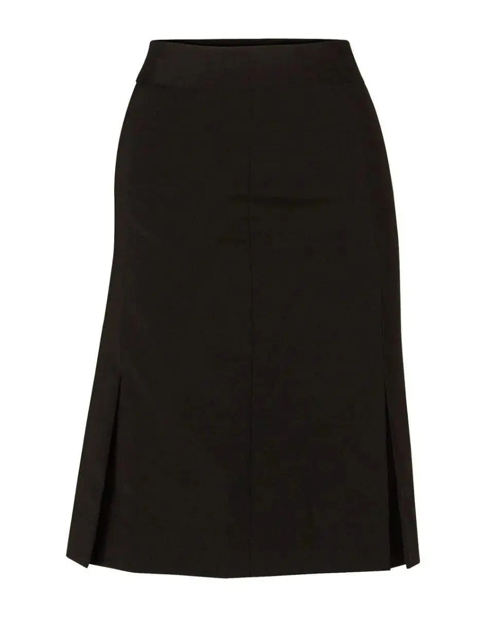 BENCHMARK Women's Wool Blend Strecth Pleated SKirt M9473 Metro Workwear.
