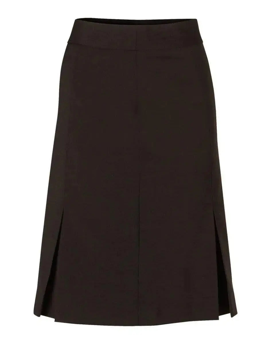 BENCHMARK Women's Wool Blend Strecth Pleated SKirt M9473 Metro Workwear.