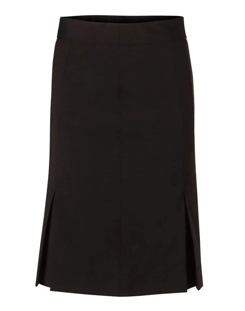 BENCHMARK Women's Wool Blend Strecth Pleated SKirt M9473 Metro Workwear.