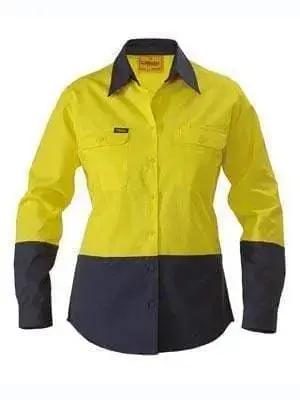 Bisley Workwear Women's Hi Vis Drill Shirt Long Sleeve BL6267 Metro Workwear.