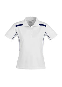 Biz Collection Casual Wear 8 / White/Navy Biz Collection United Ladies Polo P244LS