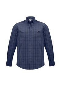 Biz Collection Corporate Wear Ink/Silver / XS Biz Collection Men’s Harper Long Sleeve Shirt S820ML