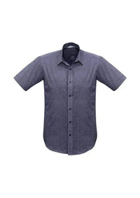 Biz Collection Corporate Wear Midnight Blue / XS Biz Collection Men’s Trend Short Sleeve Shirt S622ms