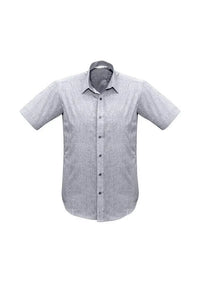 Biz Collection Corporate Wear Silver / XS Biz Collection Men’s Trend Short Sleeve Shirt S622ms