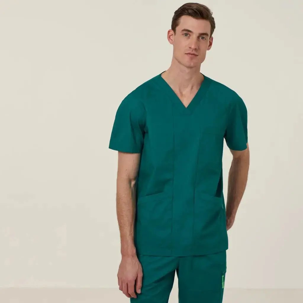 Carl V Neck Scrub Top  CATRFV-BLA - Simply Scrubs Australia