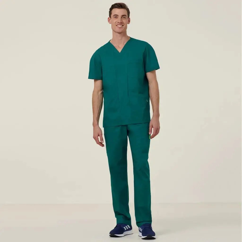 Carl V Neck Scrub Top  CATRFV-BLA - Simply Scrubs Australia