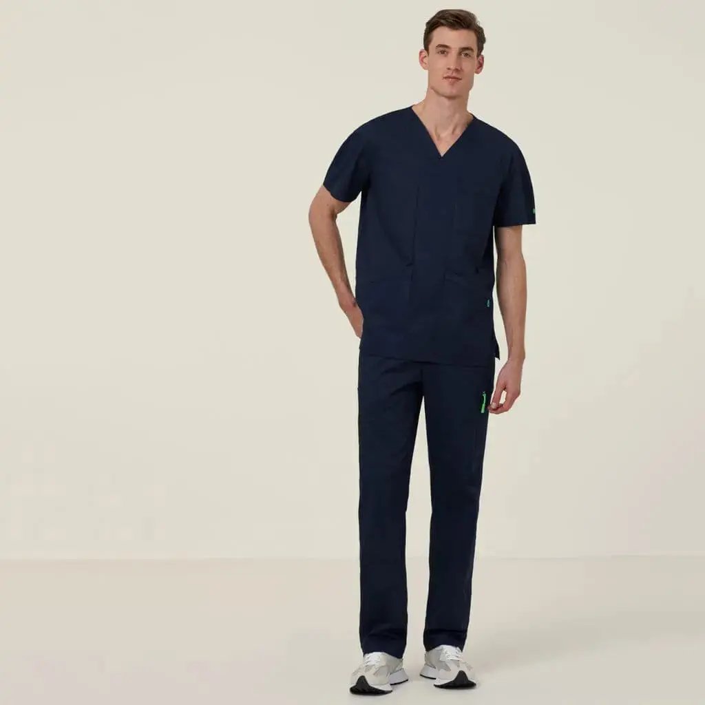 Carl V Neck Scrub Top  CATRFV-BLA - Simply Scrubs Australia