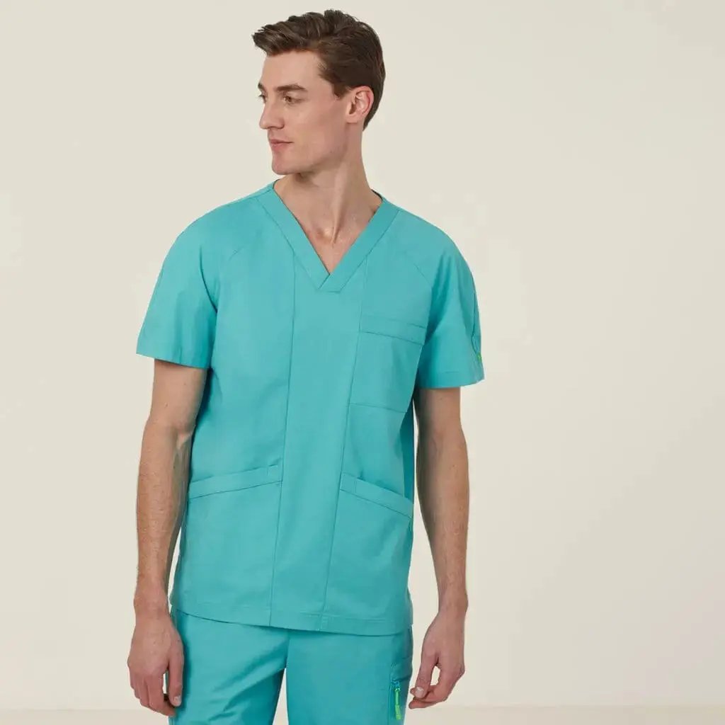 Carl V Neck Scrub Top  CATRFV-BLA - Simply Scrubs Australia