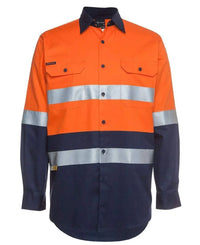 Jb's Wear Work Wear Orange/Navy / XS JB'S Hi-Vis Long Sleeve Shirt 6HLS