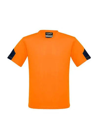 SYZMIK Men’s Hi Vis Squad T-Shirt ZW505 Work Wear Syzmik Orange/Navy XS 