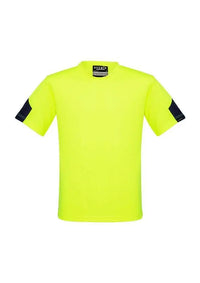 SYZMIK Men’s Hi Vis Squad T-Shirt ZW505 Work Wear Syzmik Yellow/Navy XS 