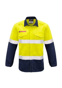 SYZMIK Men’s Hoop Taped Spliced Shirt ZW132 Metro Workwear.