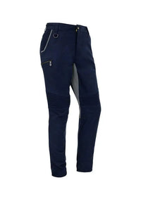 SYZMIK mens streetworx stretch pant non-cuffed zp320 Work Wear Syzmik Navy 72 
