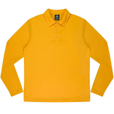 Aussie Pacific Botany Men's Long Sleeve Polo Shirt 1316 Casual Wear Aussie Pacific Gold S 