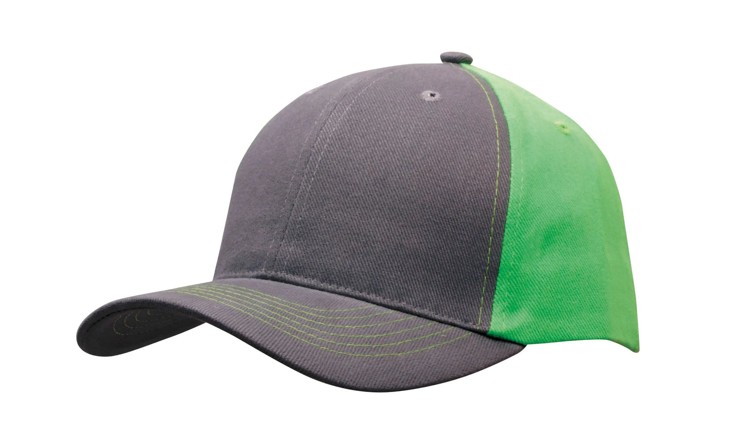 Headwear Brushed Heavy Cotton 2 Tone Cap X12 - 4001 - City Workwear