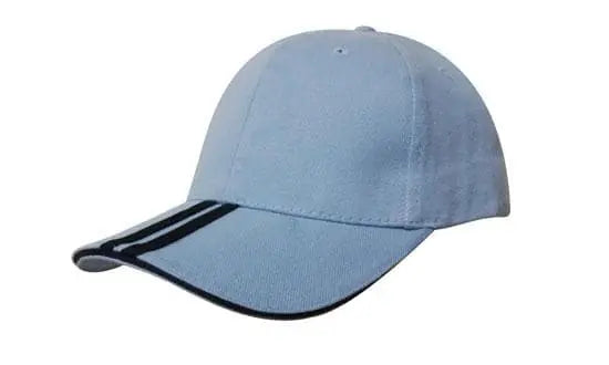 Headwear Bhc 2 Stripe Peak & Sandwich Cap X12 - 4074 - City Workwear