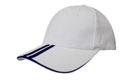 Headwear Bhc 2 Stripe Peak & Sandwich Cap X12 - 4074 - City Workwear