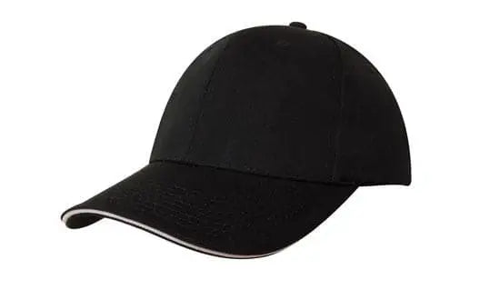 Headwear Chino Twill Cap W/sandwcih  X12 - 4080 - City Workwear