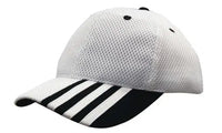 Headwear Sandwich Mesh W/peak Stripes Cap X12 - 4109 - City Workwear