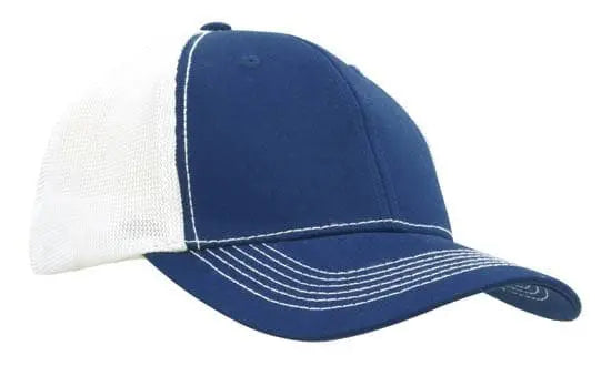 Headwear Chino Twill W/hi-tech Mesh Cap  X12 - 4123 - City Workwear