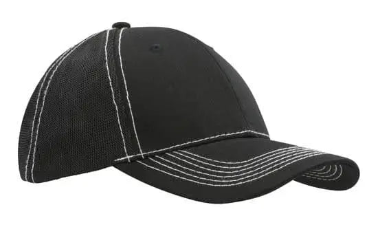 Headwear Chino Twill W/hi-tech Mesh Cap  X12 - 4123 - City Workwear