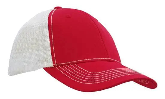 Headwear Chino Twill W/hi-tech Mesh Cap  X12 - 4123 - City Workwear