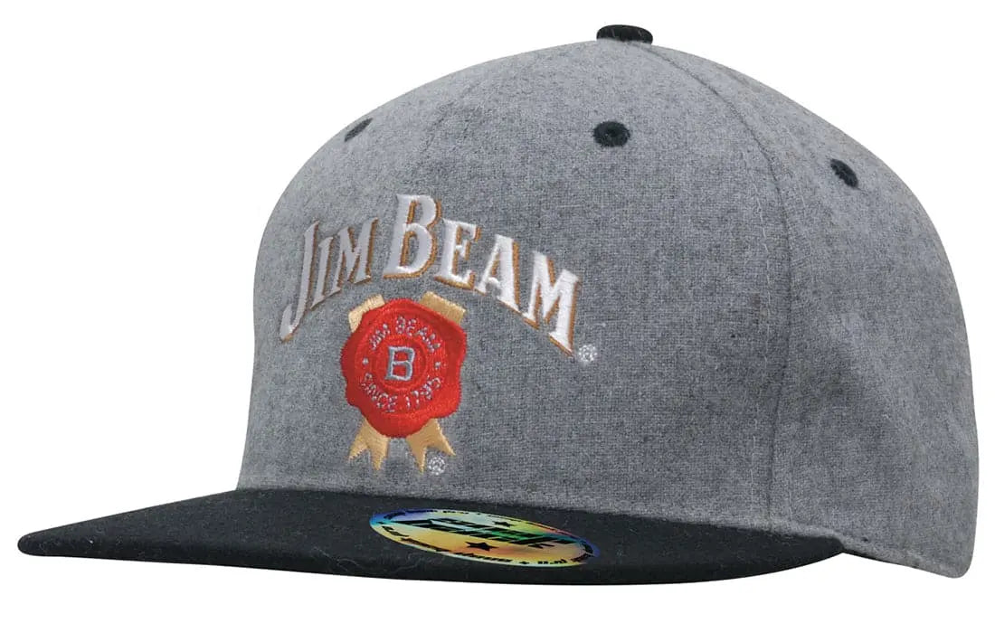 Headwear Grey Marle Flannel Flat Peak Cap X12 - 4135 - City Workwear